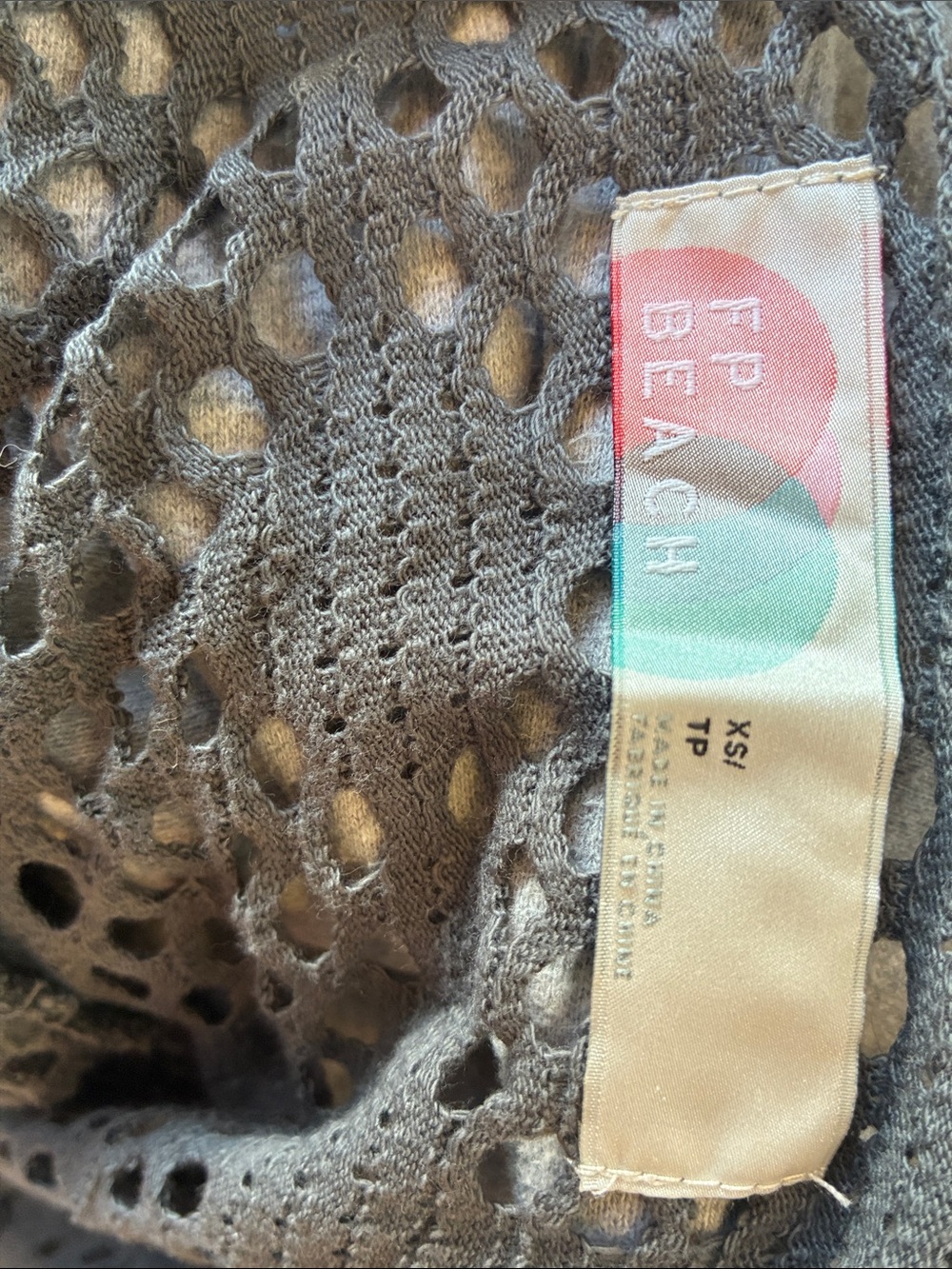 Free People Charcoal Crochet Open-Front Duster Cardigan (XS) - Picture 5 of 5